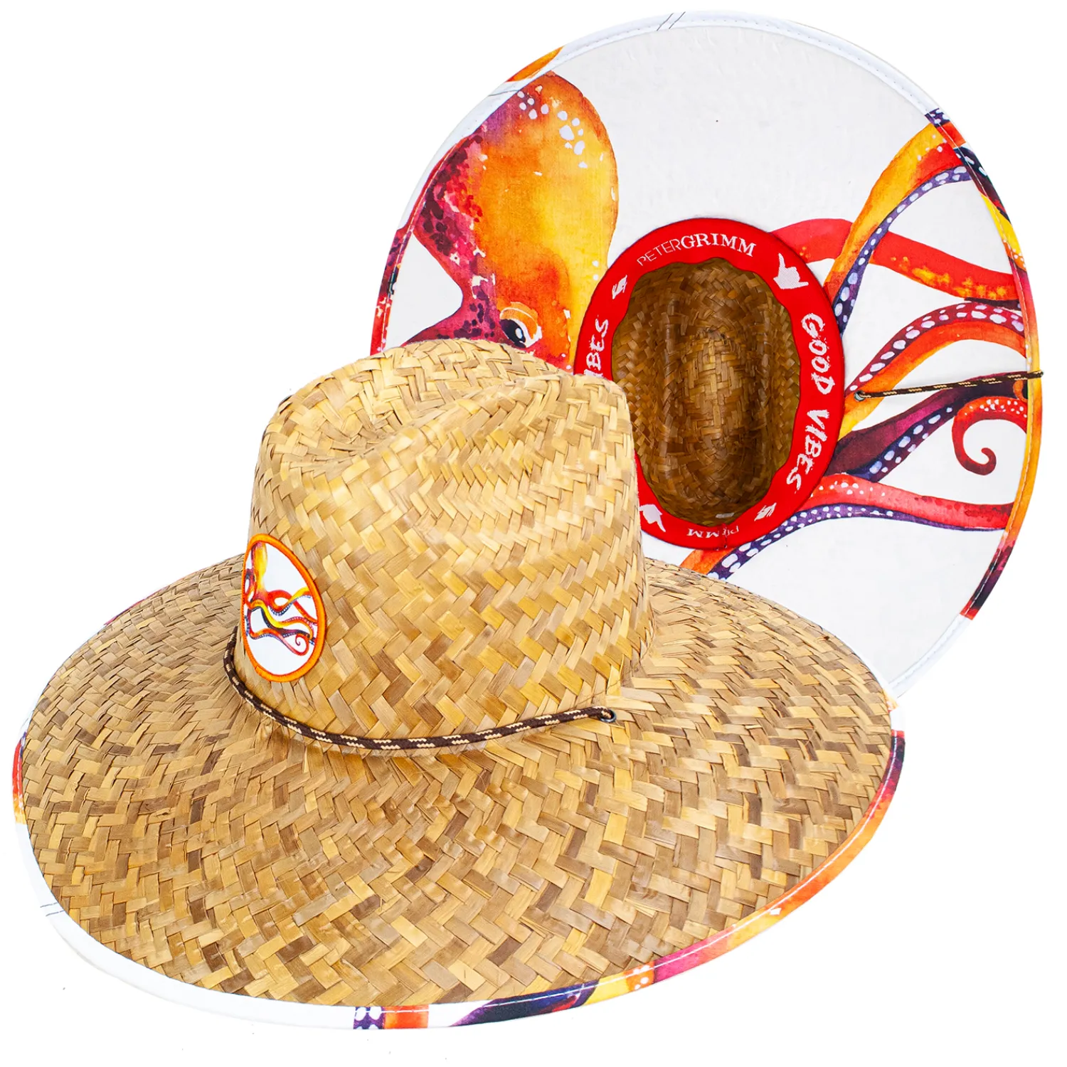 Octopus Straw Hat>Peter Grimm New
